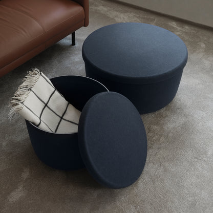 Hide Storage Pouf by Normann Copenhagen - Steel Blue