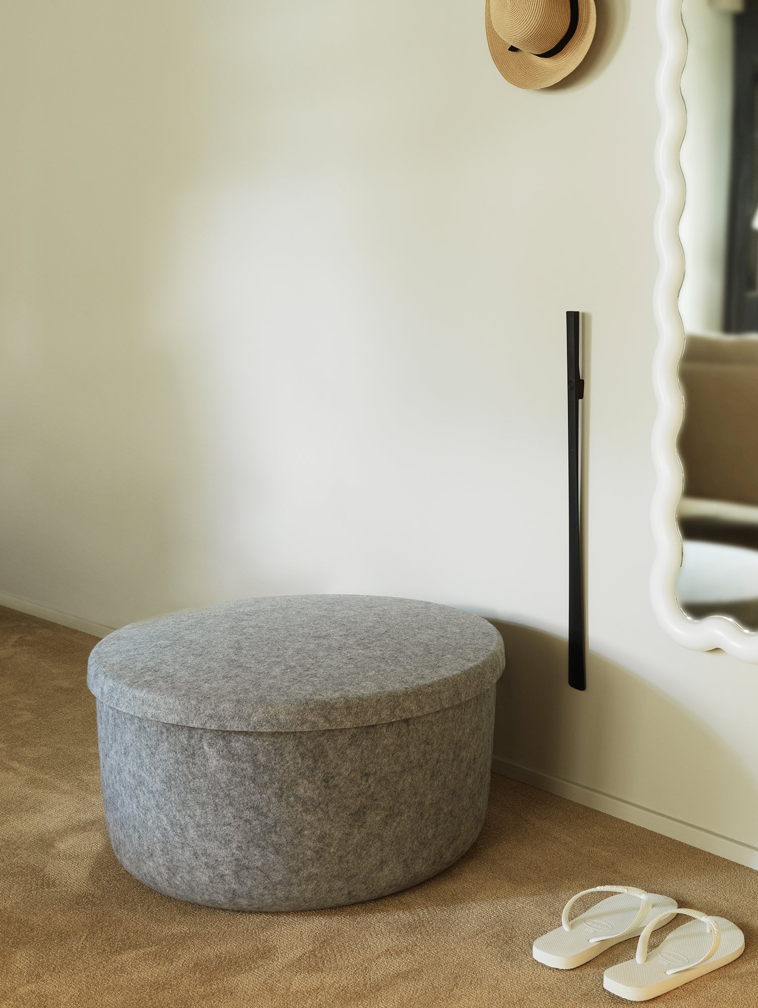 Hide Storage Pouf by Normann Copenhagen - Large / Grey
