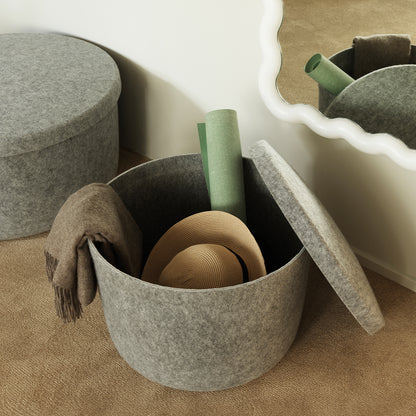 Hide Storage Pouf by Normann Copenhagen - Small / Grey