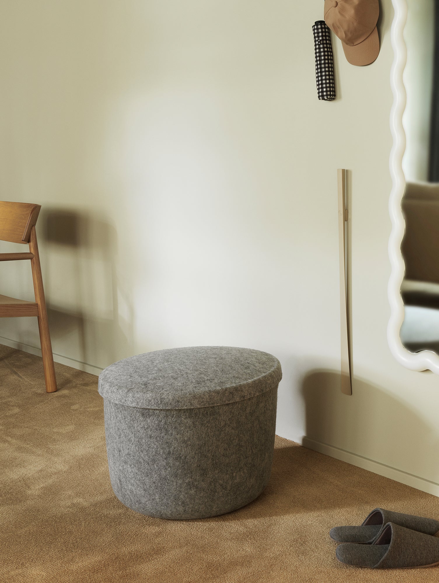 Hide Storage Pouf by Normann Copenhagen - Small / Grey