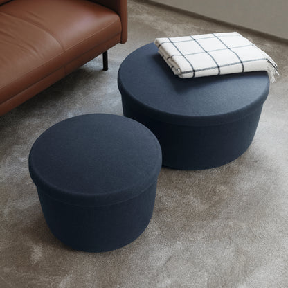 Hide Storage Pouf by Normann Copenhagen - Steel Blue