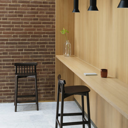 Pind Bar Stool by Normann Copenhagen - SH 65 cm / Brown Stained Ash