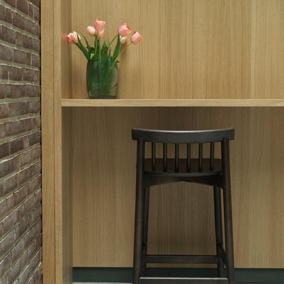 Pind Bar Stool by Normann Copenhagen - SH 65 cm / Brown Stained Ash