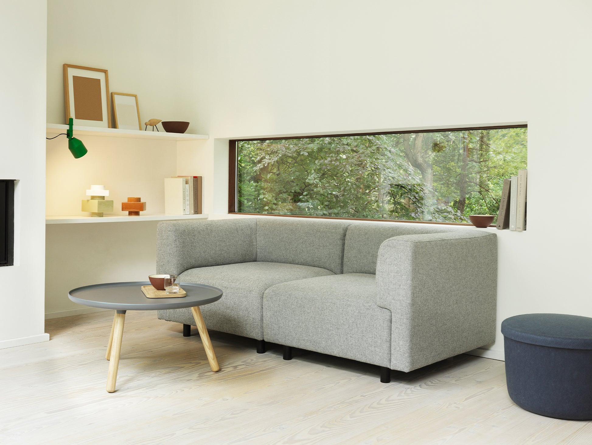 Hide Storage Pouf by Normann Copenhagen - Steel blue