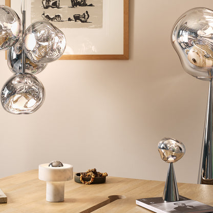 Stone LED Portable Lamp by Tom Dixon - Silver