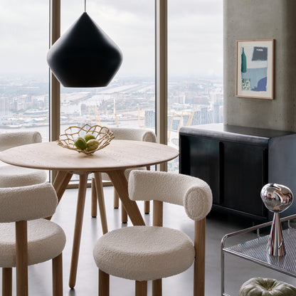 Slab Round Dining Table by Tom Dixon - Lacquered Oak