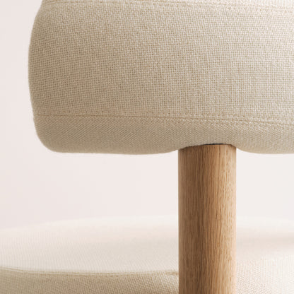 Fat Dining Chair Wood by Tom Dixon - Lacquered Oak Base / Hallingdal 65 100