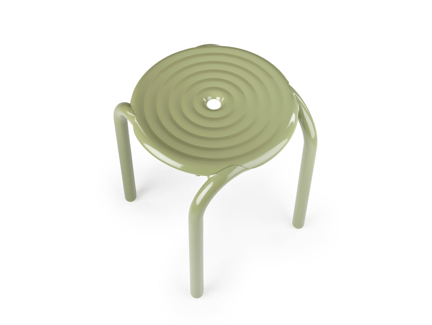 Groove Stool by Tom Dixon - Moss