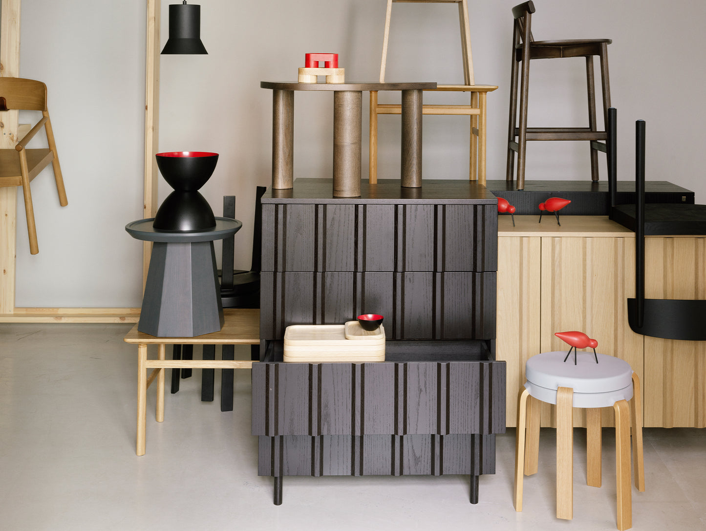 Rib Dresser by Normann Copenhagen - Black Painted Oak Veneer