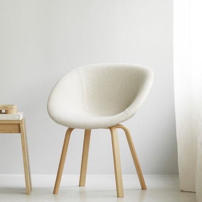 Mat Armchair Full Upholstered - Wood by Normann Copenhagen - Hallingdal 65 100