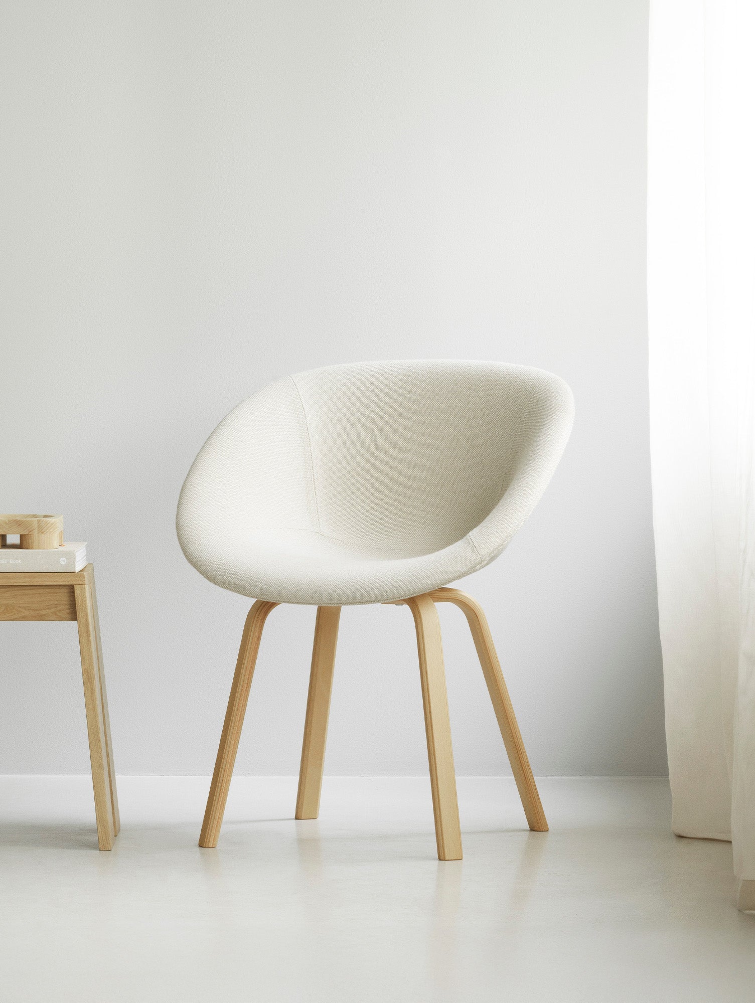 Mat Armchair Full Upholstered - Wood by Normann Copenhagen - Hallingdal 65 100