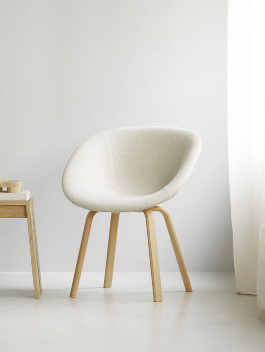 Mat Armchair Full Upholstered - Wood by Normann Copenhagen - Hallingdal 65 100