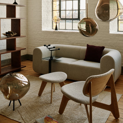 Slab Lounge Chair by Tom Dixon - Natural Oak / Elle 200