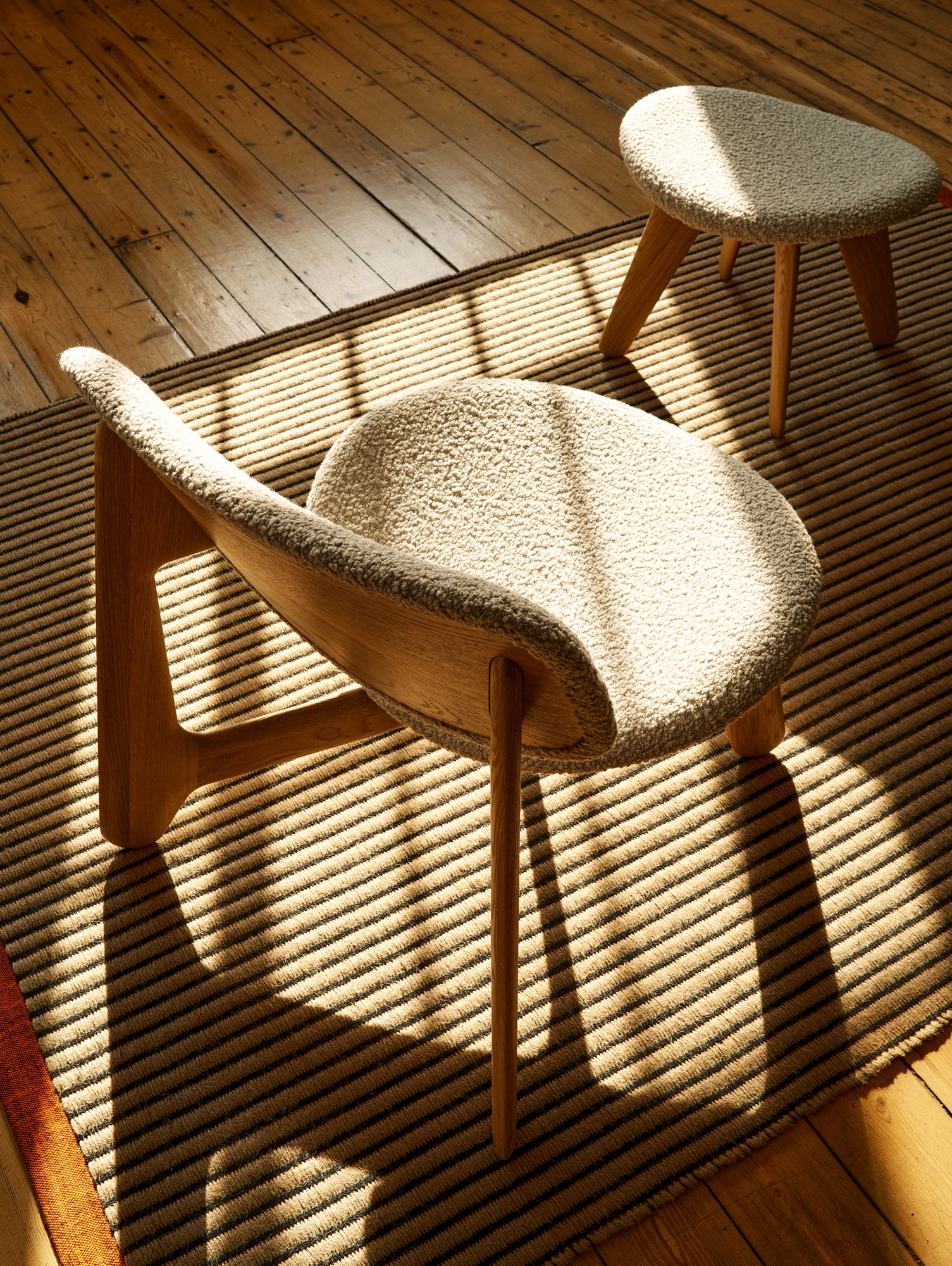Slab Lounge Chair by Tom Dixon - Natural Oak / Elle 200