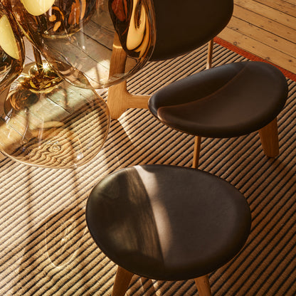 Slab Lounge Chair by Tom Dixon - Natural Oak / Leather Choko