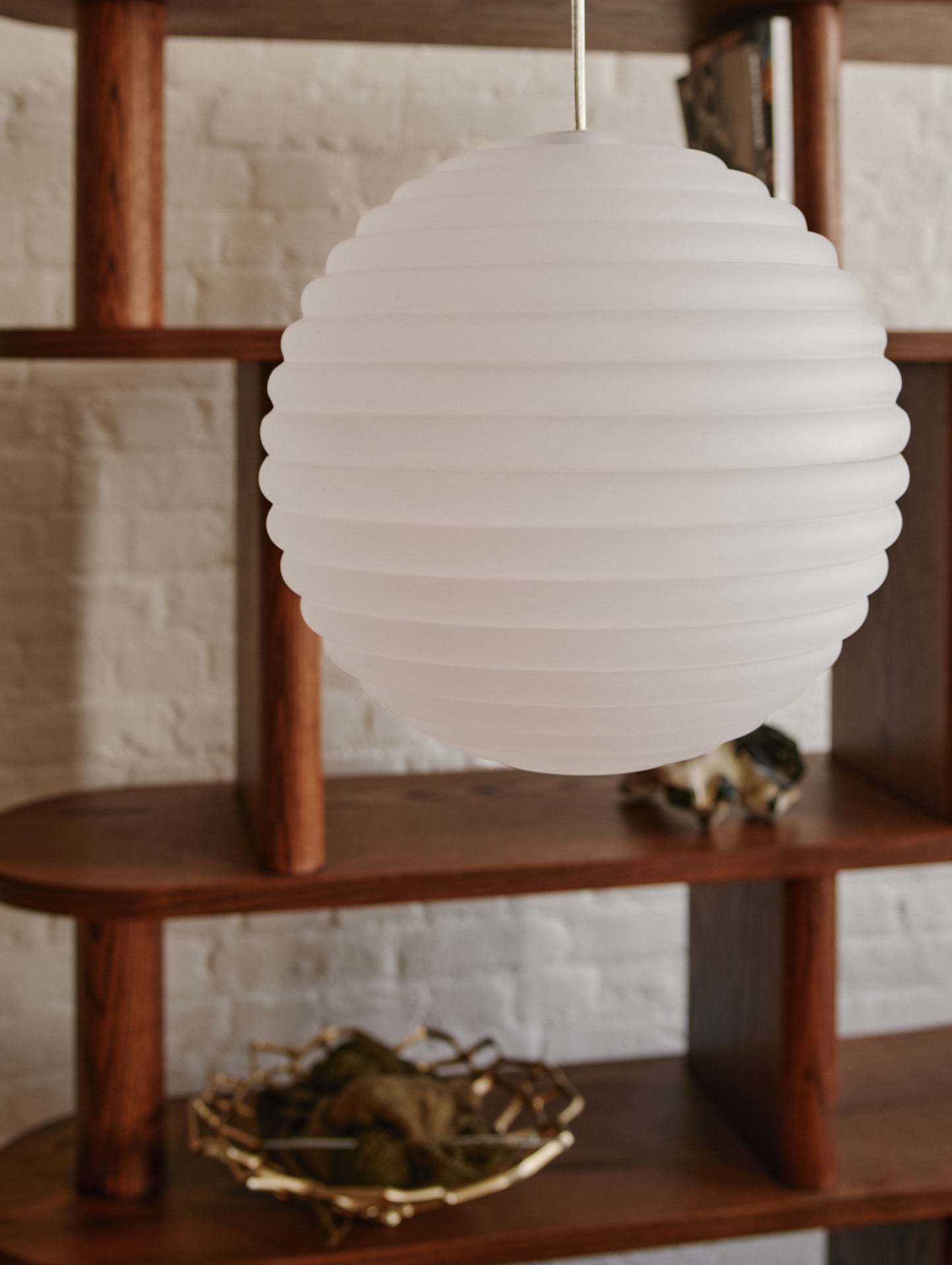 Press Sphere LED Pendant Light (Frosted) by Tom Dixon