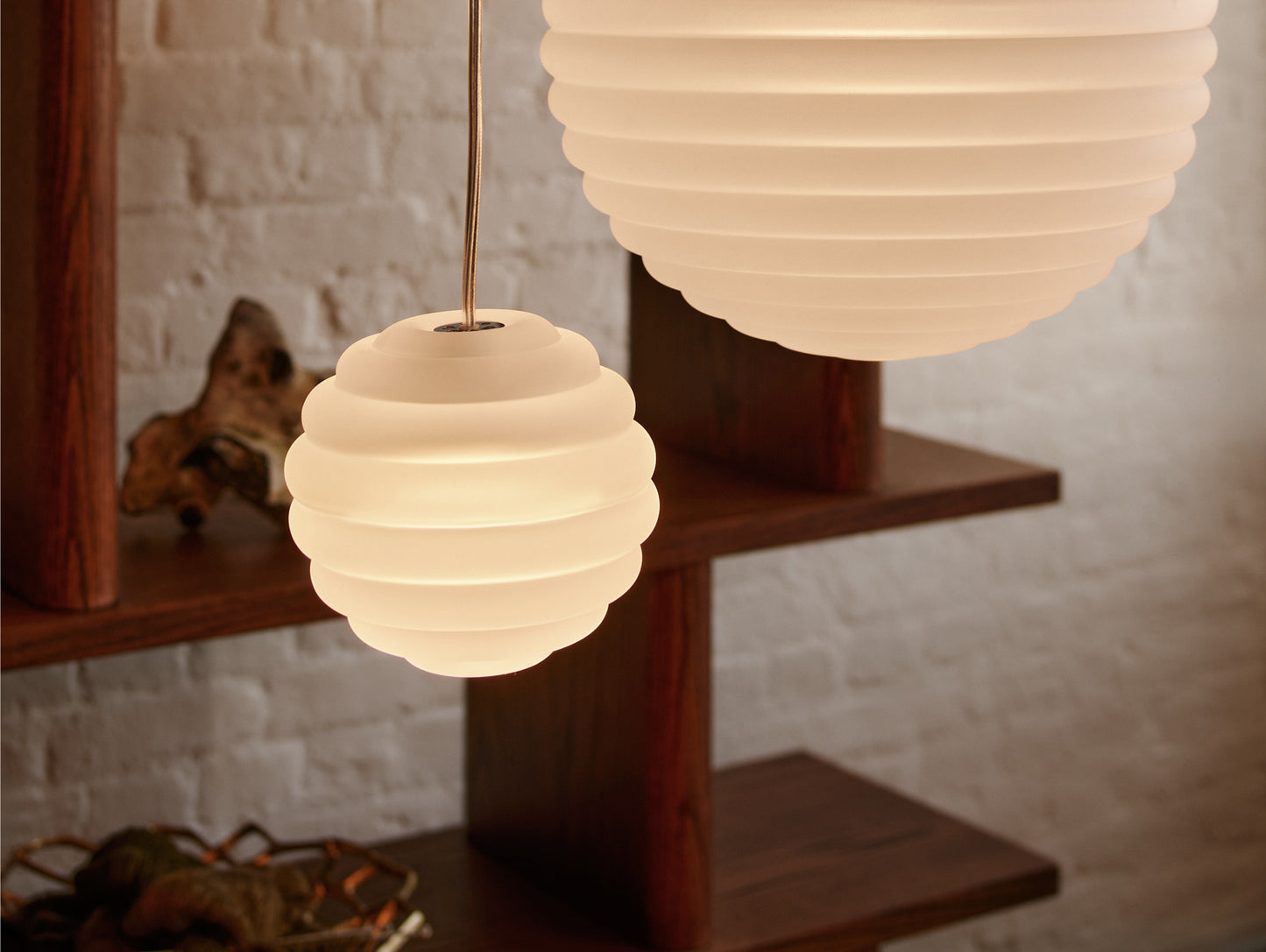 Press Mini Sphere LED Pendant Light (Frosted) by Tom Dixon