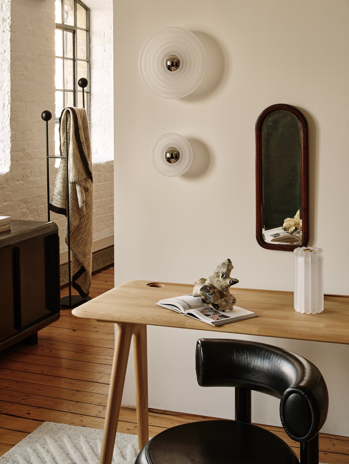 Press Mini Surface LED Wall Lamp (Frosted) by Tom Dixon 