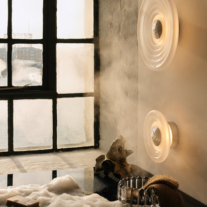 Press Mini Surface LED Wall Lamp (Frosted) by Tom Dixon 
