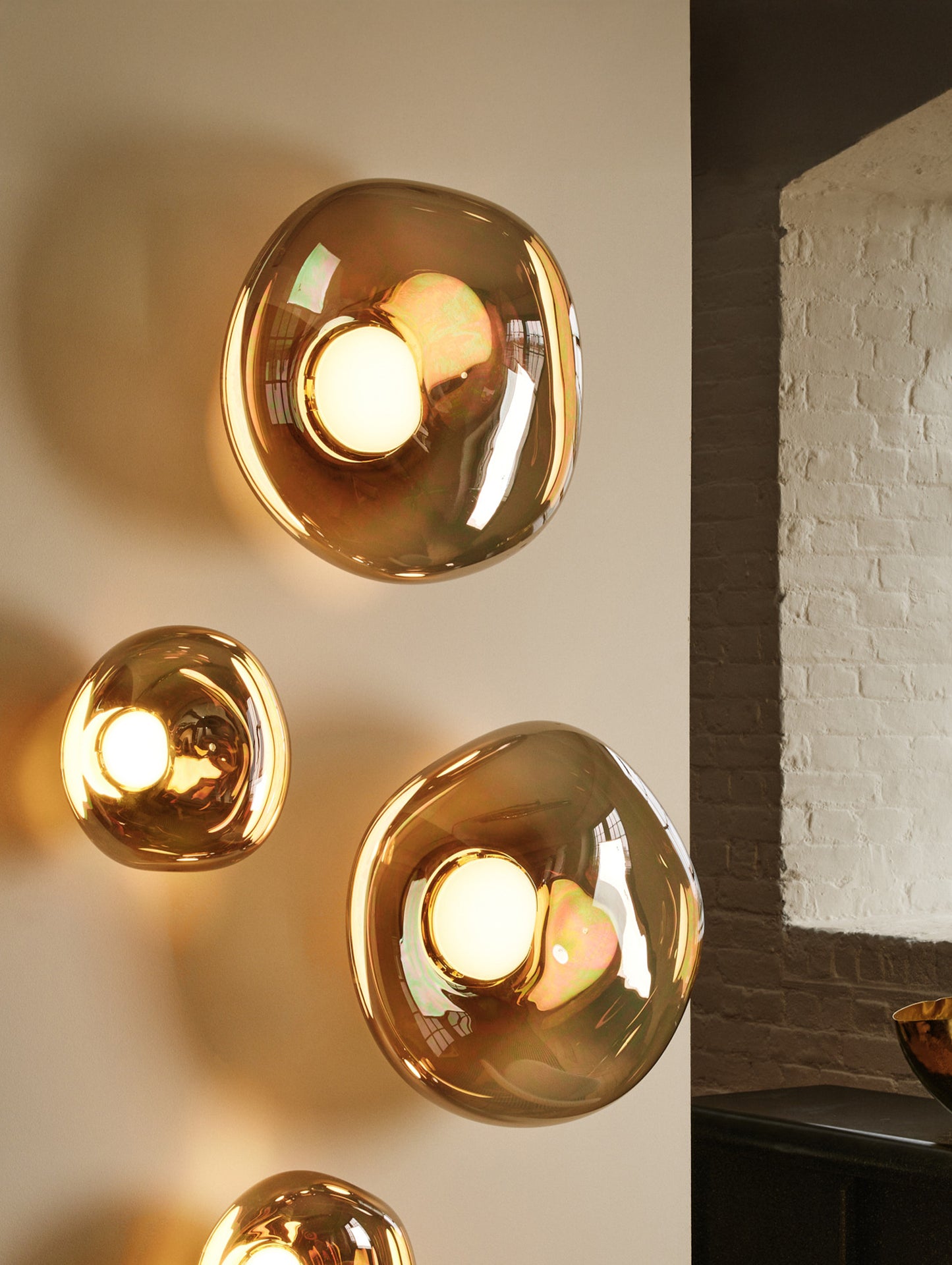 Melt Surface LED Wall Lamp by Tom Dixon - Bronze