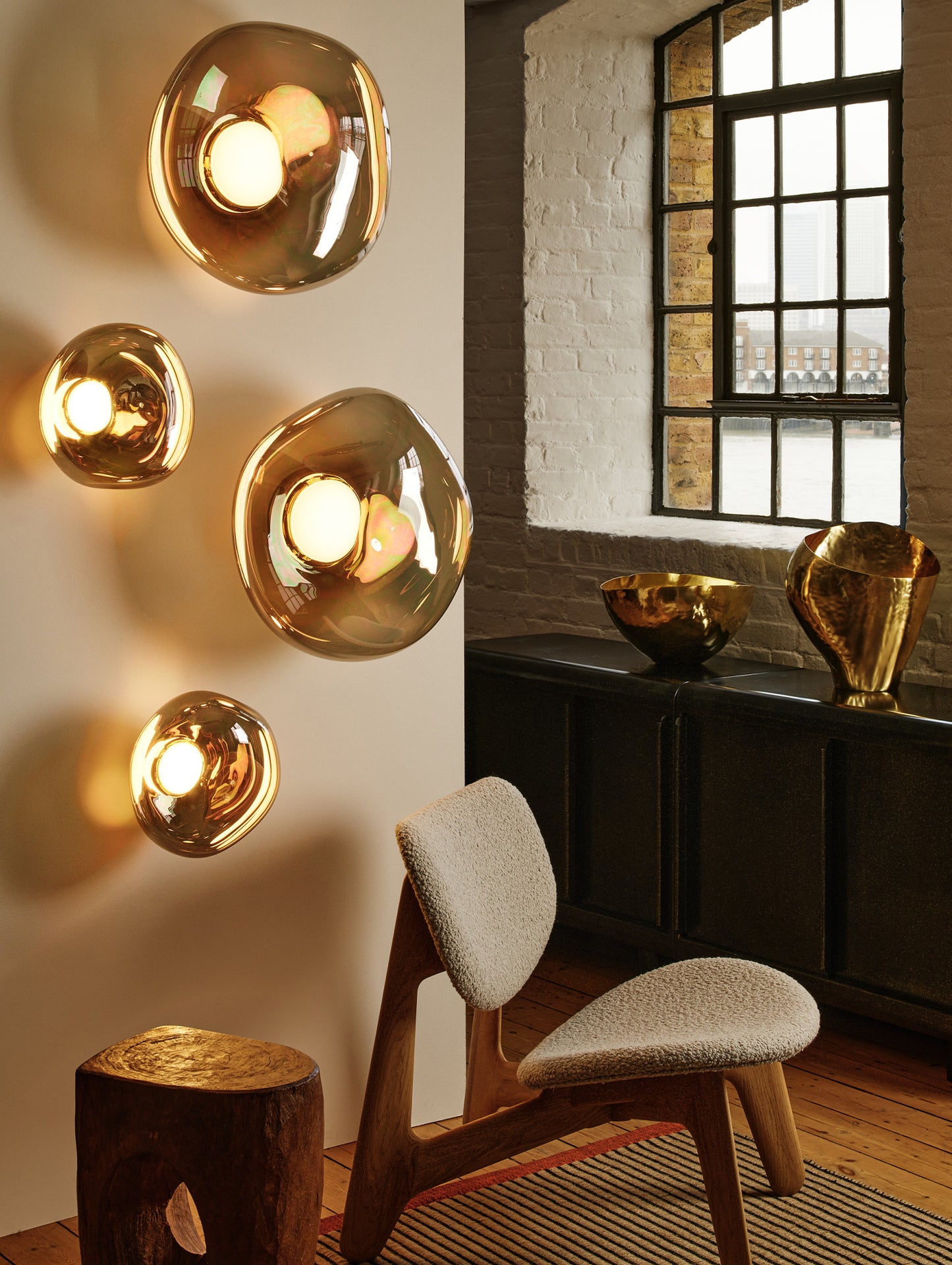 Melt Surface LED Wall Lamp by Tom Dixon - Bronze