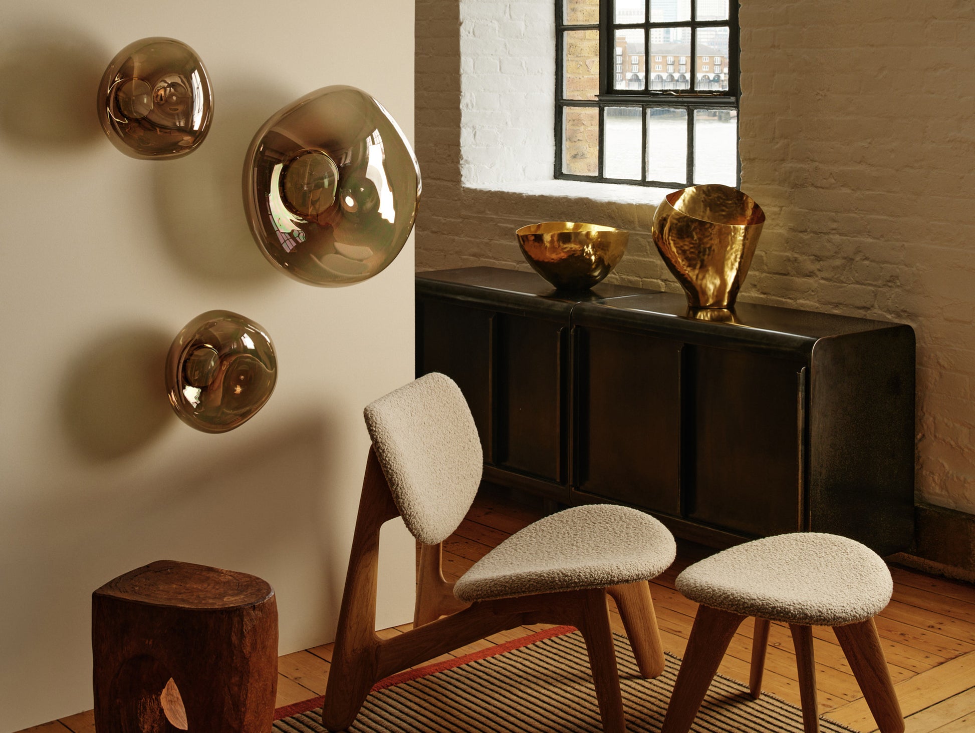 Melt Surface LED Wall Lamp by Tom Dixon - Bronze