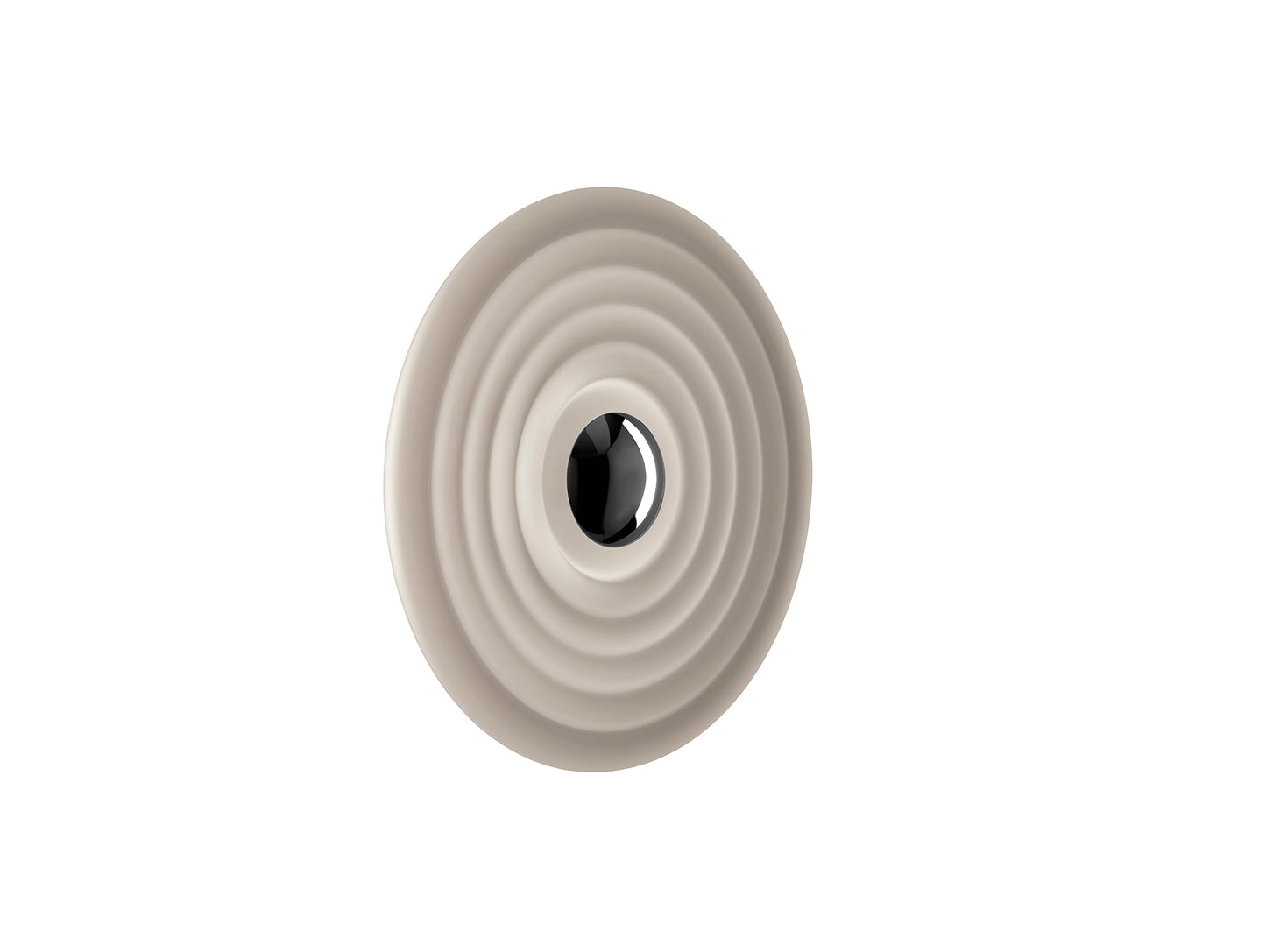 Press Surface LED Wall Lamp (Frosted) by Tom Dixon - Black Cap