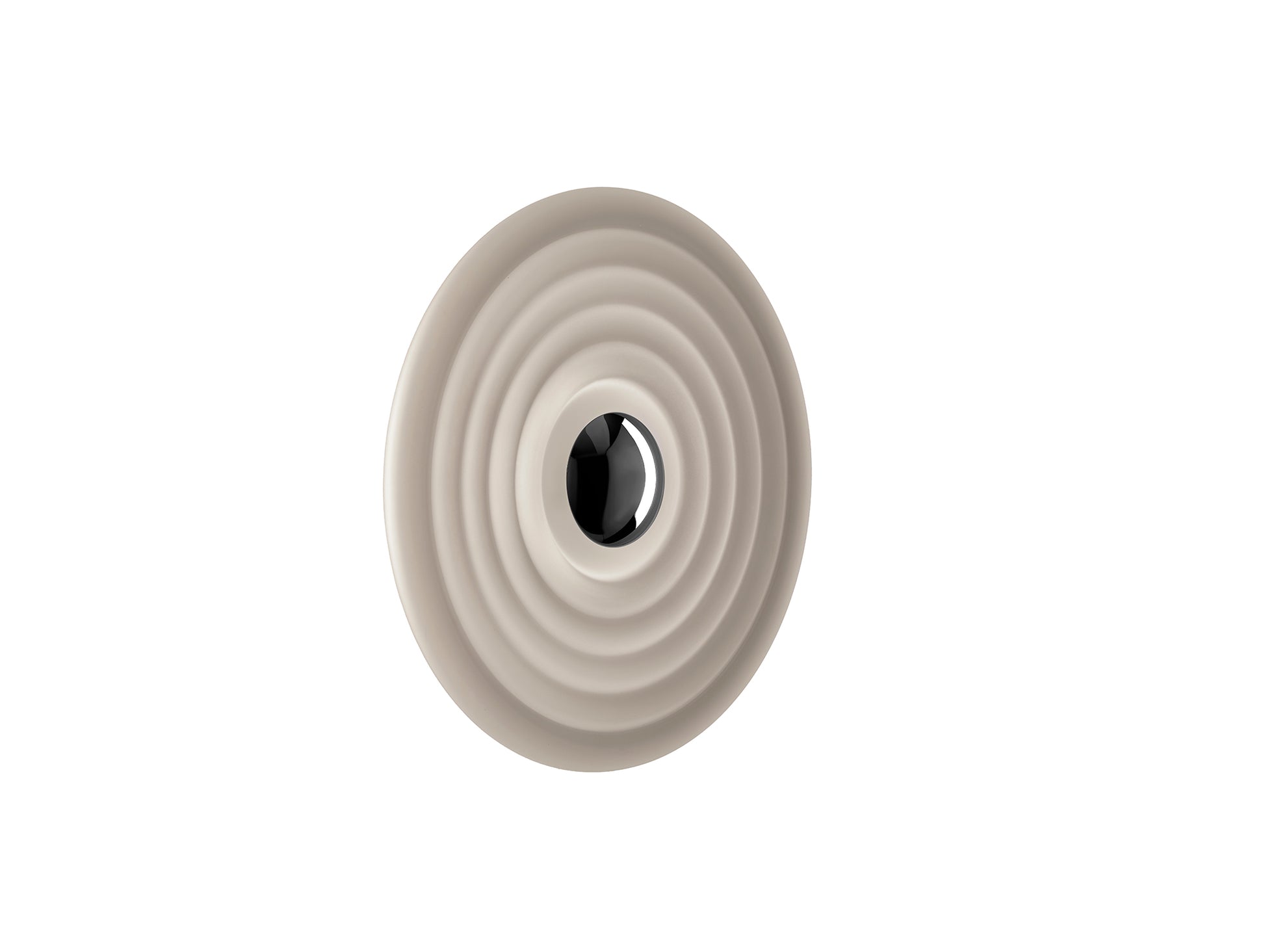 Press Surface LED Wall Lamp (Frosted) by Tom Dixon - Black Cap