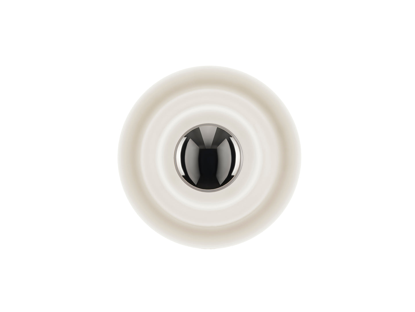 Press Mini Surface LED Wall Lamp (Frosted) by Tom Dixon - Silver Cap