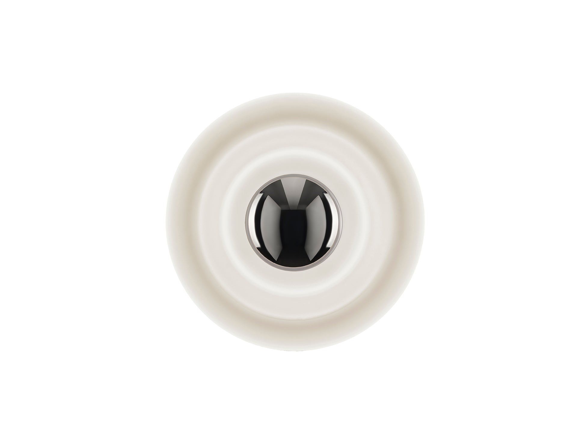 Press Mini Surface LED Wall Lamp (Frosted) by Tom Dixon - Silver Cap