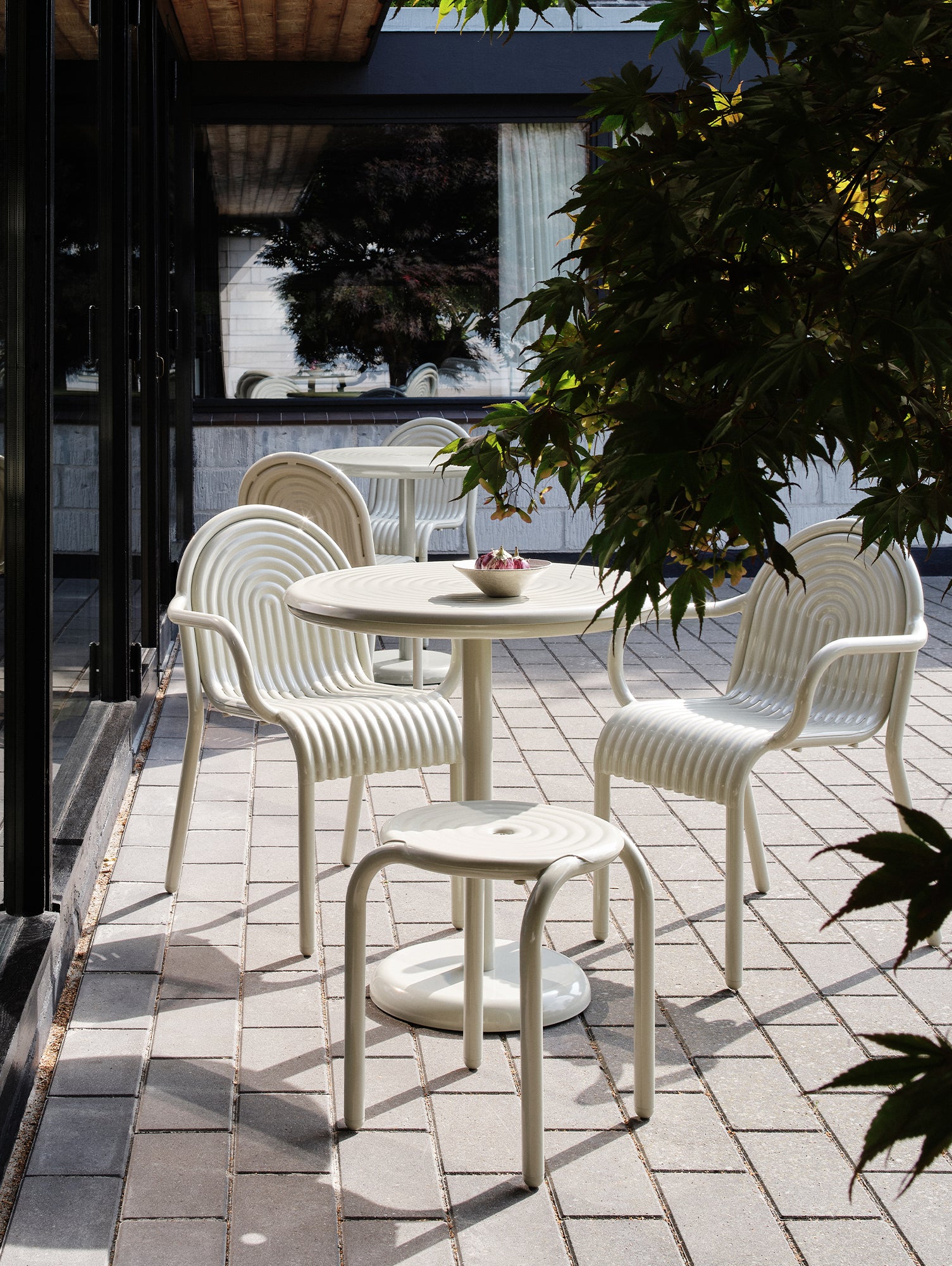Groove Stool by Tom Dixon - Putty