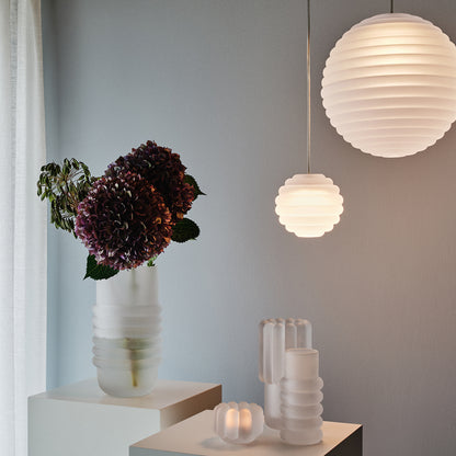 Press Sphere LED Pendant Light (Frosted) by Tom Dixon