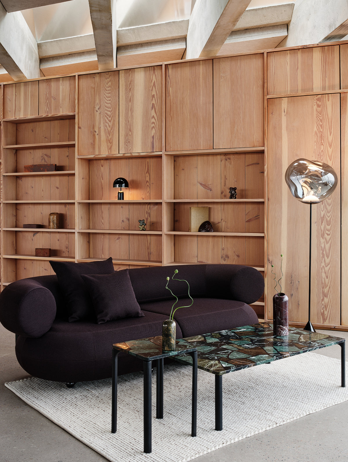 Melt LED Cone Slim Floor Lamp by Tom Dixon - Nickel