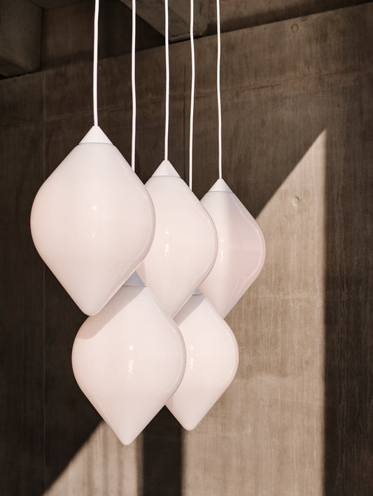 Flare Top Opal E27 Pendant Light by Tom Dixon