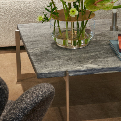 PK61 Coffee Table by Fritz Hansen  - Grey White Marble Rolled