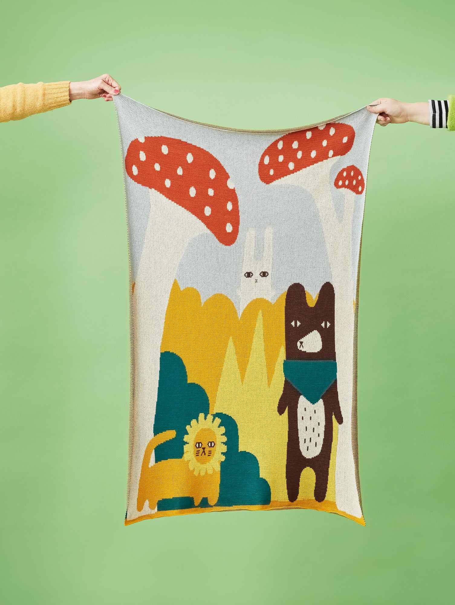 Trees and Creatures Cotton Mini Blanket by Donna Wilson