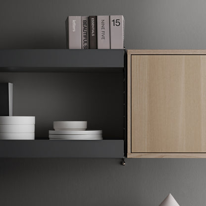String Metal Shelves by String - High Edge / Dark Grey
