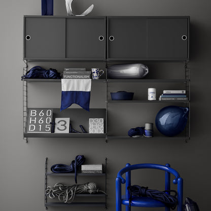 String System Wall Panels by String - Dark Grey