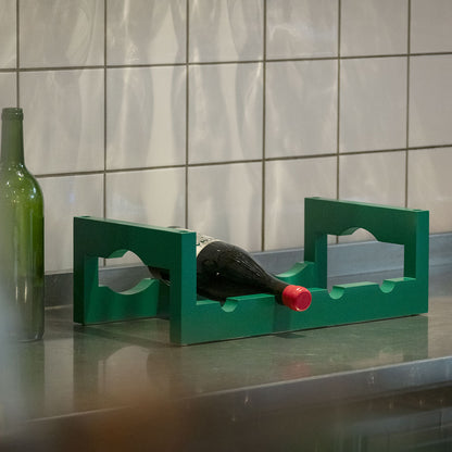 Silo Wine Rack by Massproductions - Pea Green Stained Ash