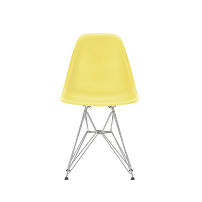 Eames DSR Plastic Side Chair (New Height) in Citron RE with Chrome Base by Vitra