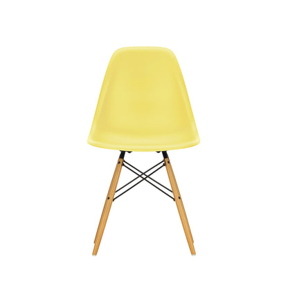 Vitra Eames DSW Plastic Side Chair - 92 Citron / Golden Maple