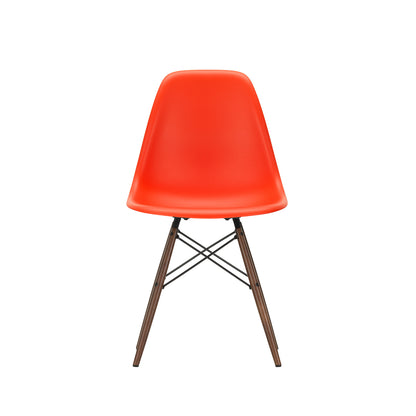 Vitra Eames DSW Plastic Side Chair - 03 Poppy Red / Dark Maple Base