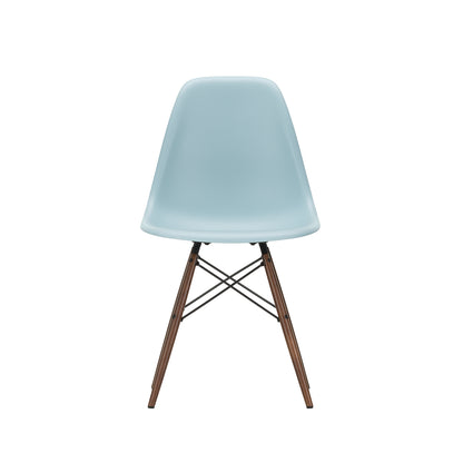 Vitra Eames DSW Plastic Side Chair - 23 Ice Grey / Dark Maple Base