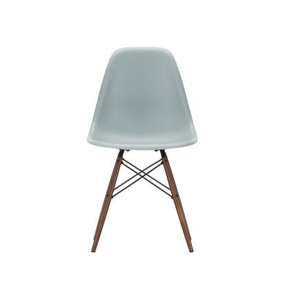 Vitra Eames DSW Plastic Side Chair - 24 Light Grey / Dark Maple Base
