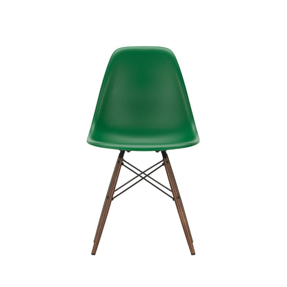 Vitra Eames DSW Plastic Side Chair - 17 Emerald / Darkl Maple