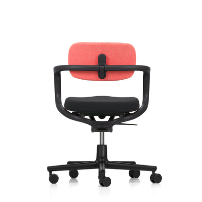 Allstar Office Chair by Vitra - Hopsak 66 Nero Seat / Hopsak 68 Pink Poppy Red Backrest (F60)