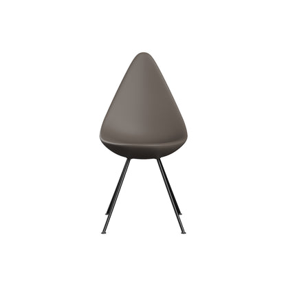 Drop Dining Chair Plastic (3110) by Fritz Hansen - Deep Clay / Black Base