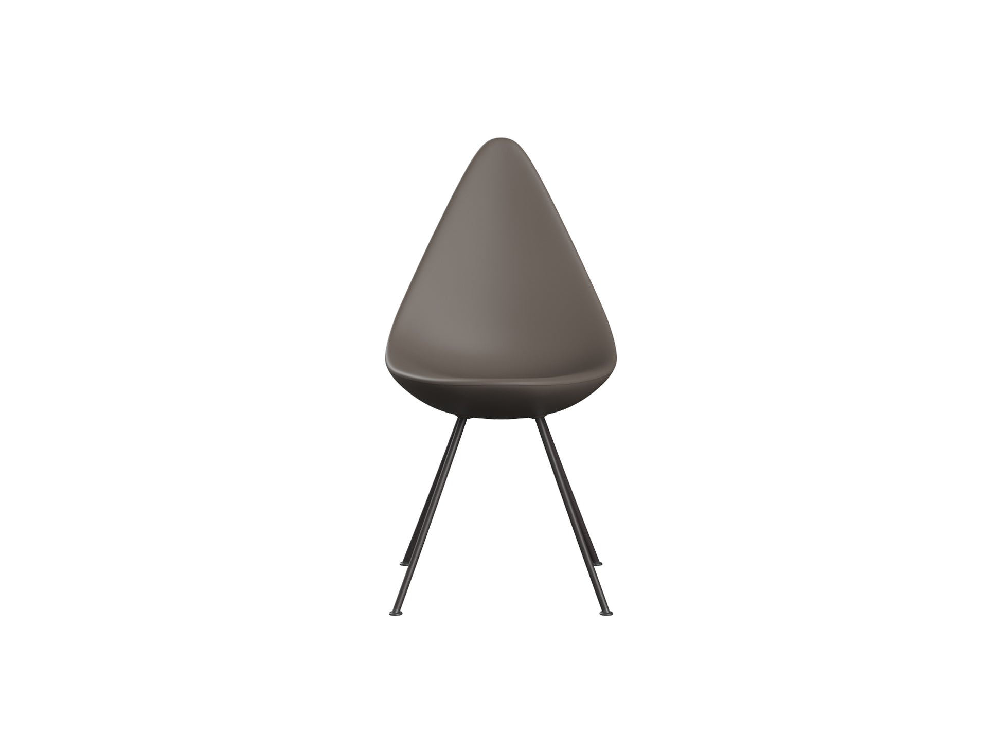 Drop Dining Chair Plastic (3110) by Fritz Hansen - Deep Clay / Warm Graphite Base