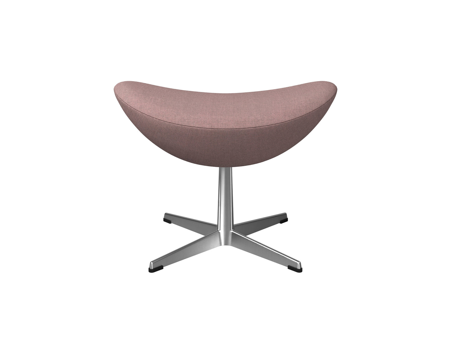 Egg Footstool by Fritz Hansen - Brushed Aluminium / Re-wool 648