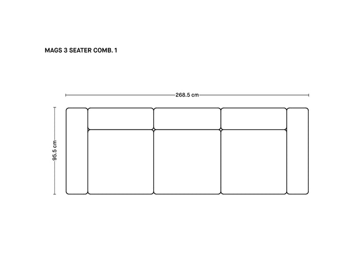 マグス 3人掛けソファ